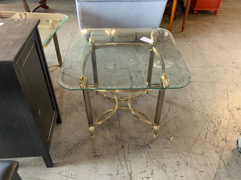 Accent Glass Top / Gold Base Table