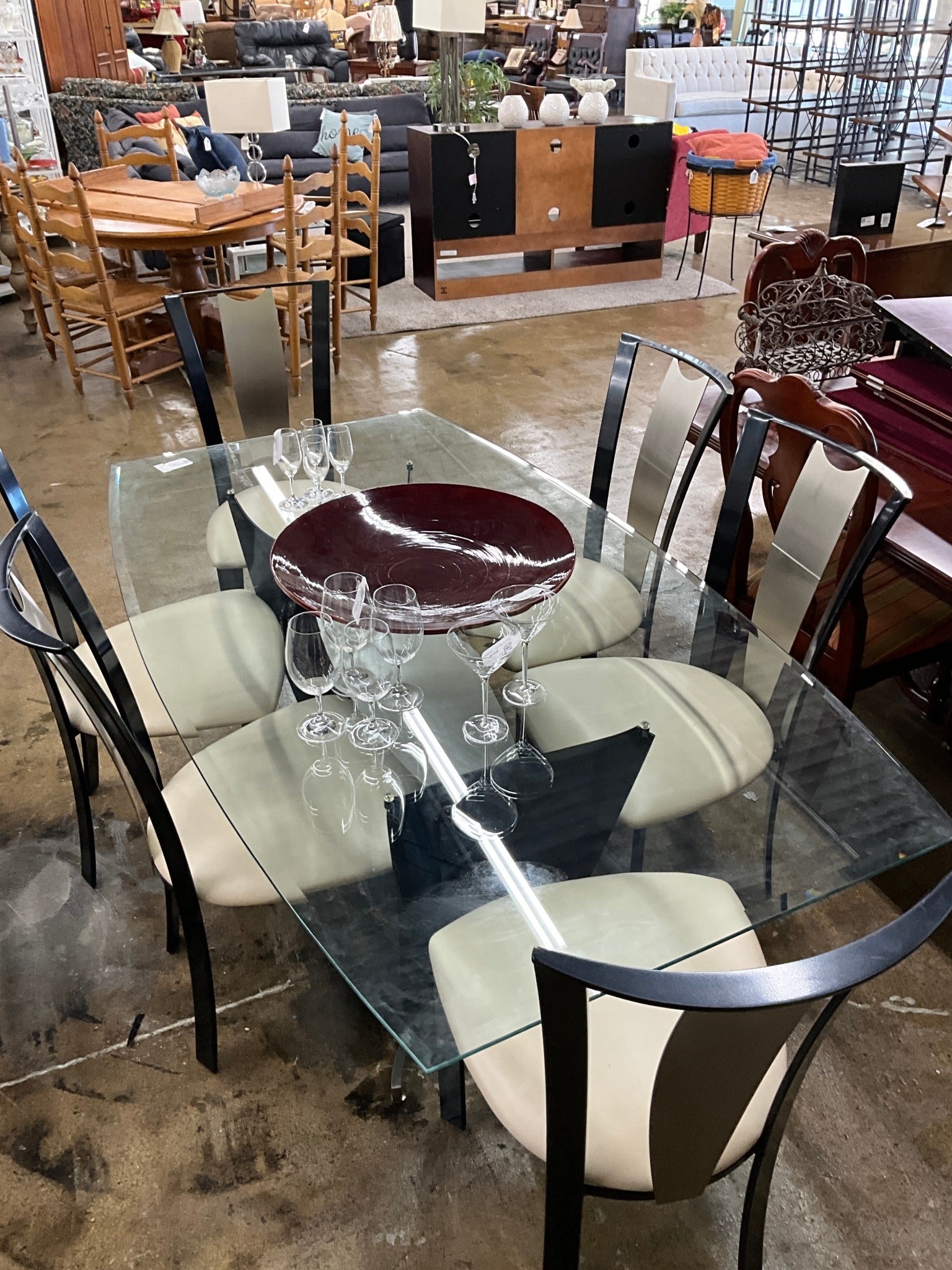 Elite Modern Glass Table w/ 6 Chairs (retails for $6,500)