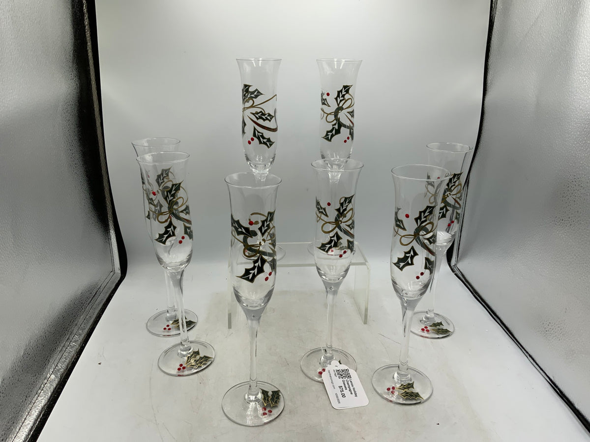 Lenox Holiday Champagne Glasses