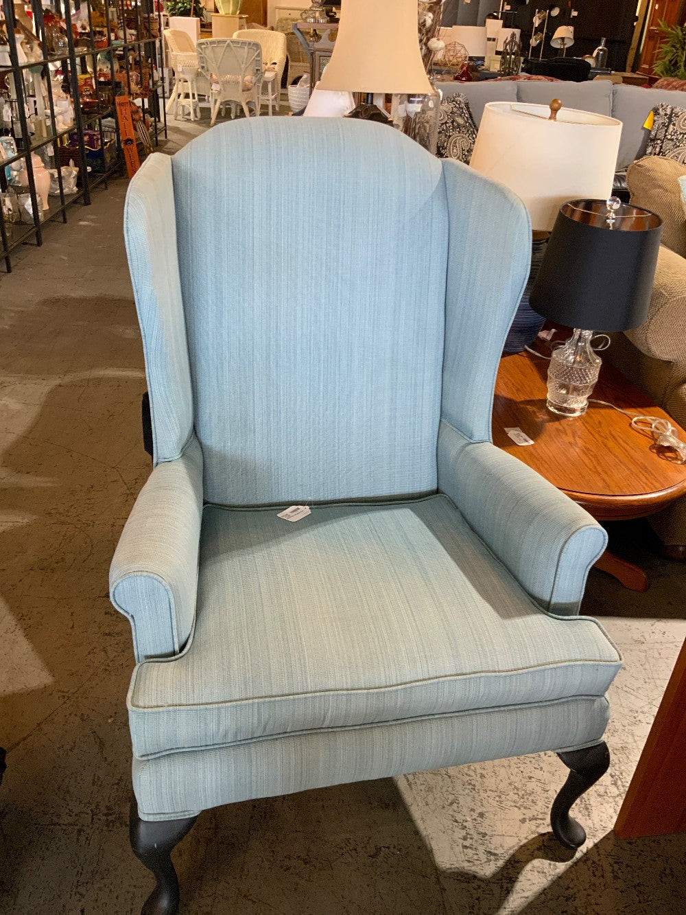 Broyhill Blue Wingback Chair