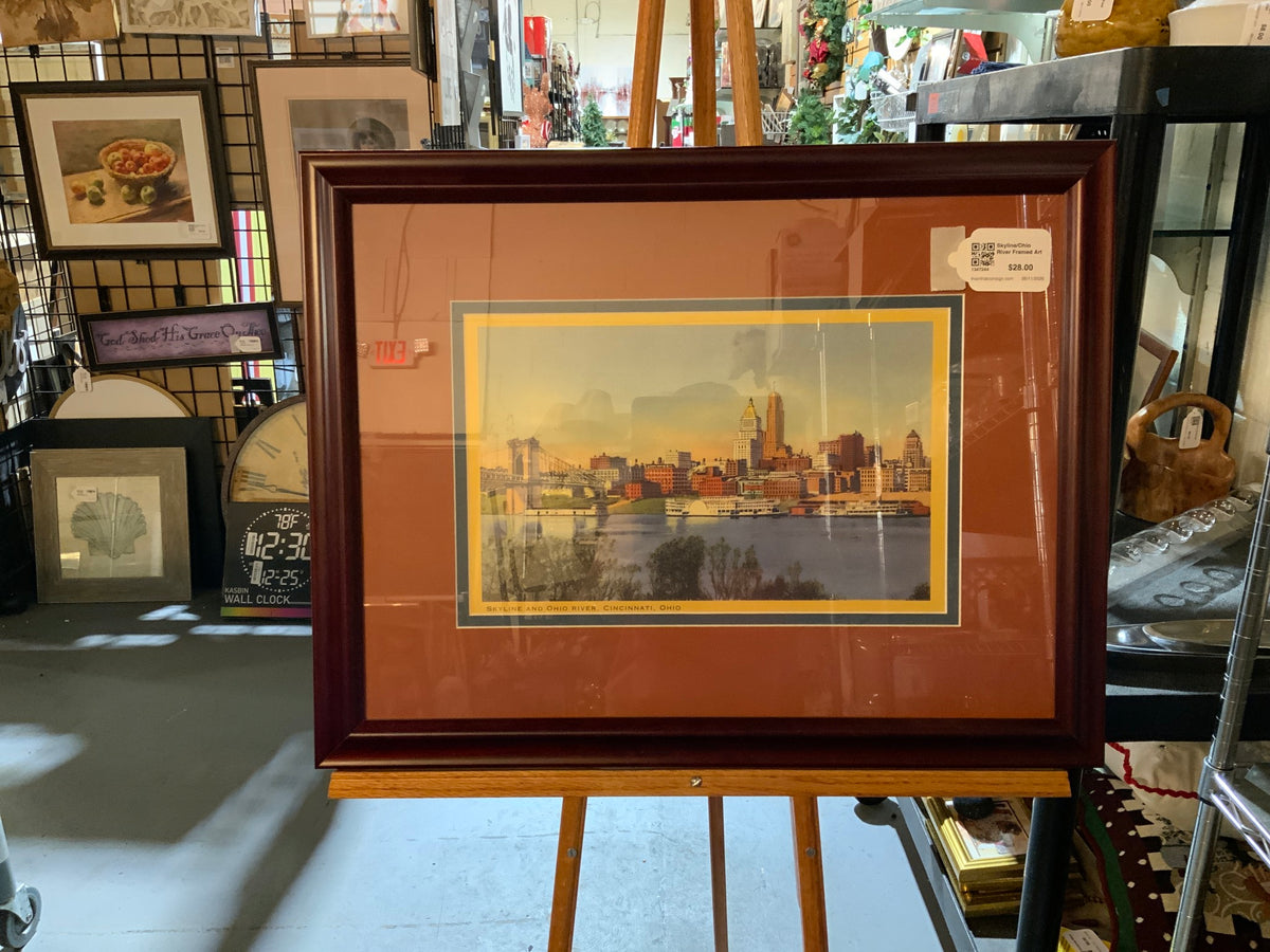 Skyline/Ohio River Framed Art