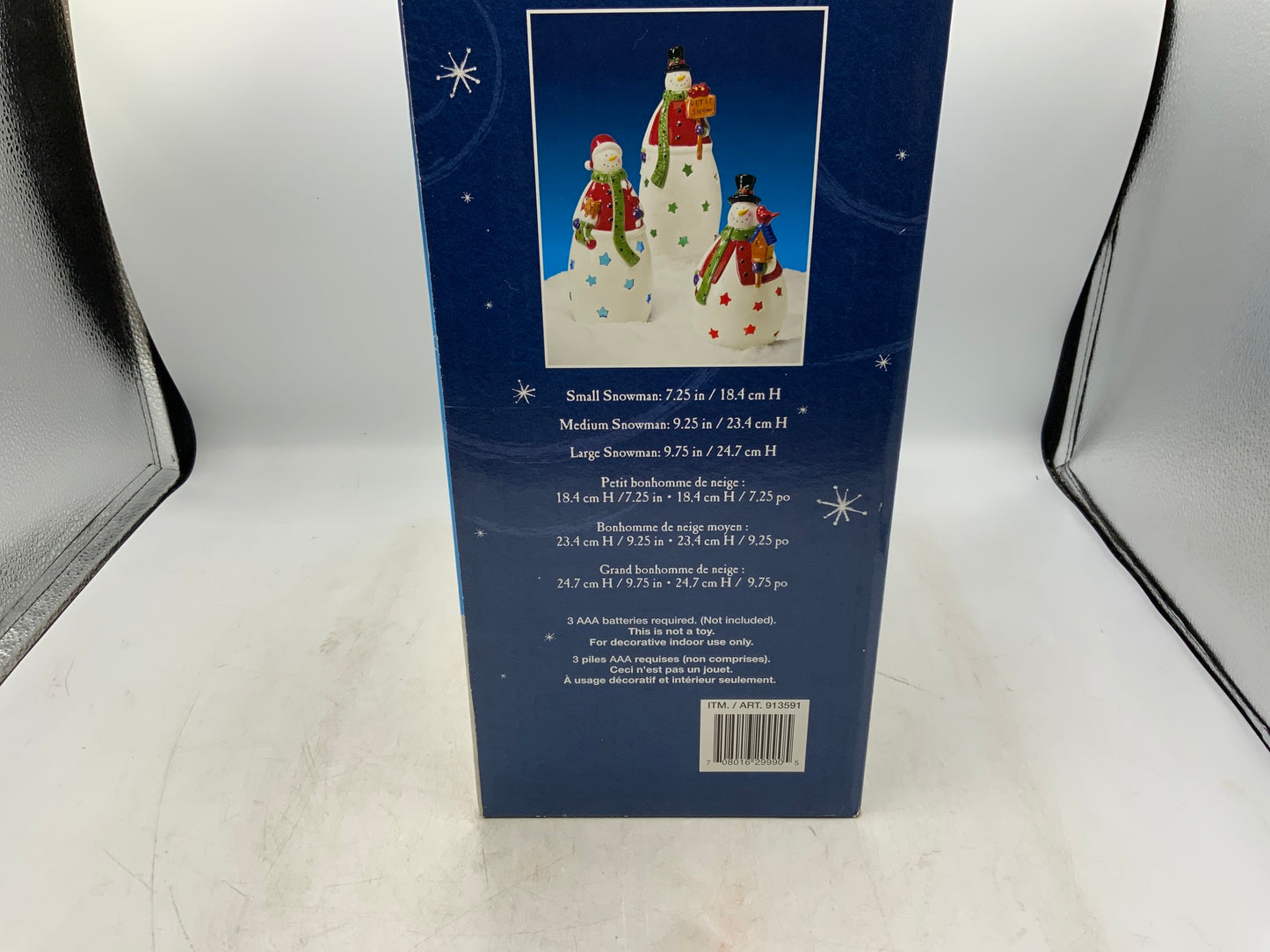 Set of 3 LED Snowmen