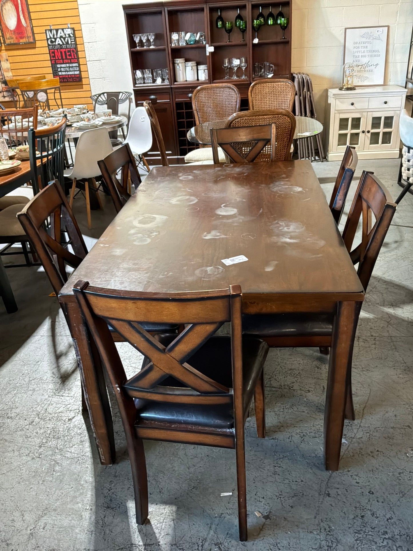 Wood Table and 6 Chairs