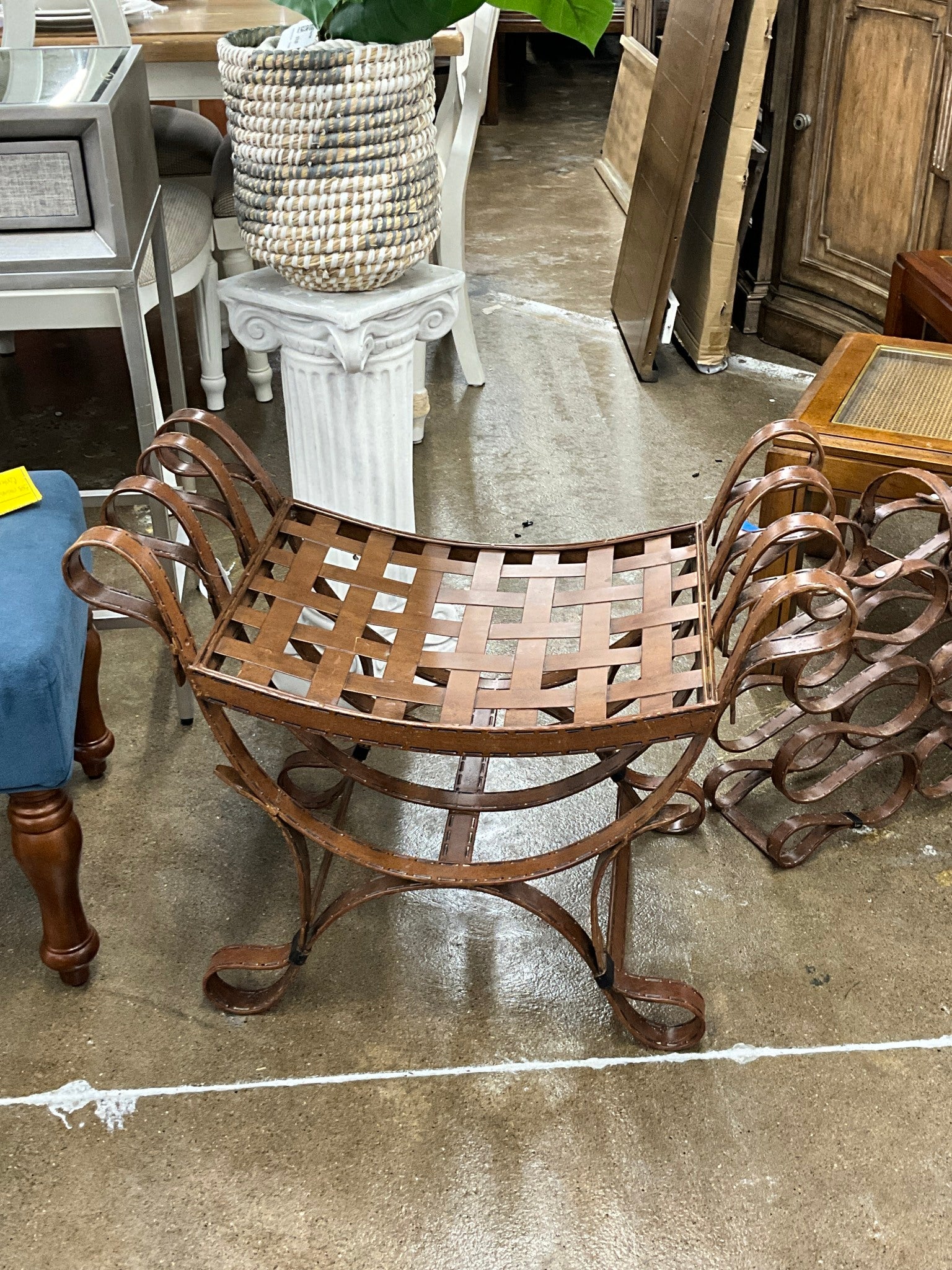Equestrian Metal Bench