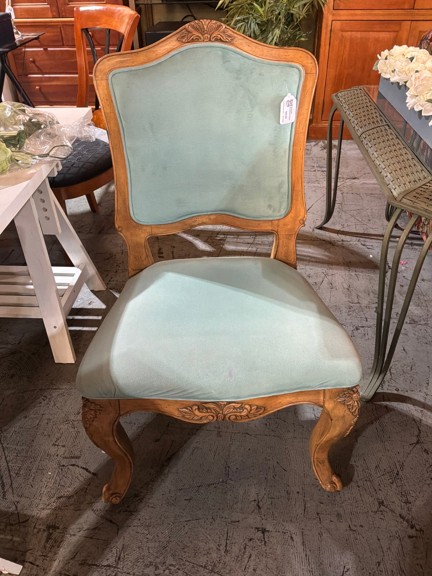 Magnolia Blue/Wood Chair