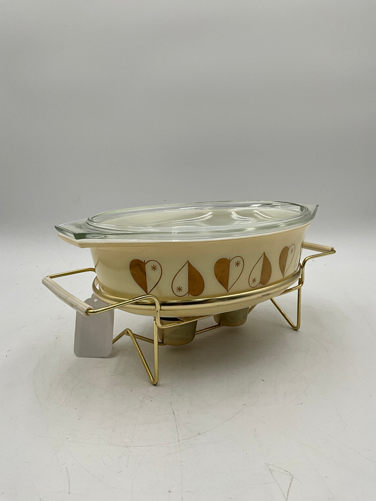 Pyrex Golden Hearts W/ Stand
