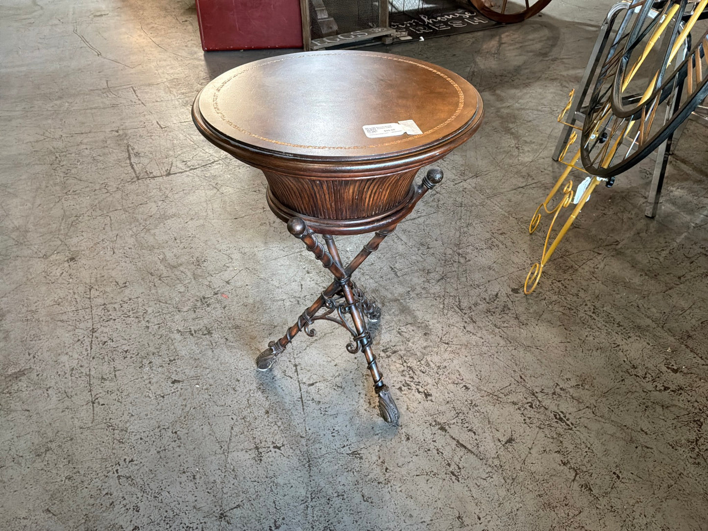Round Wood Accent Table