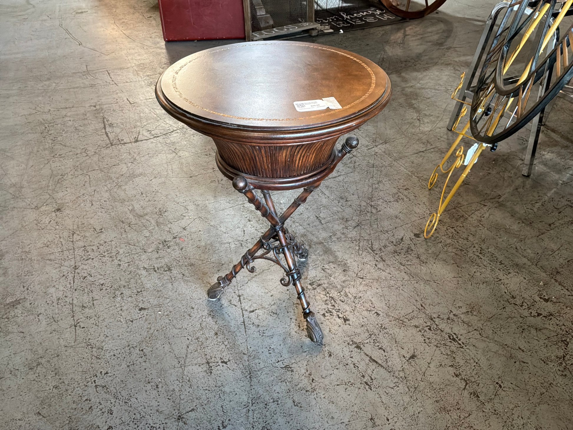 Round Wood Accent Table