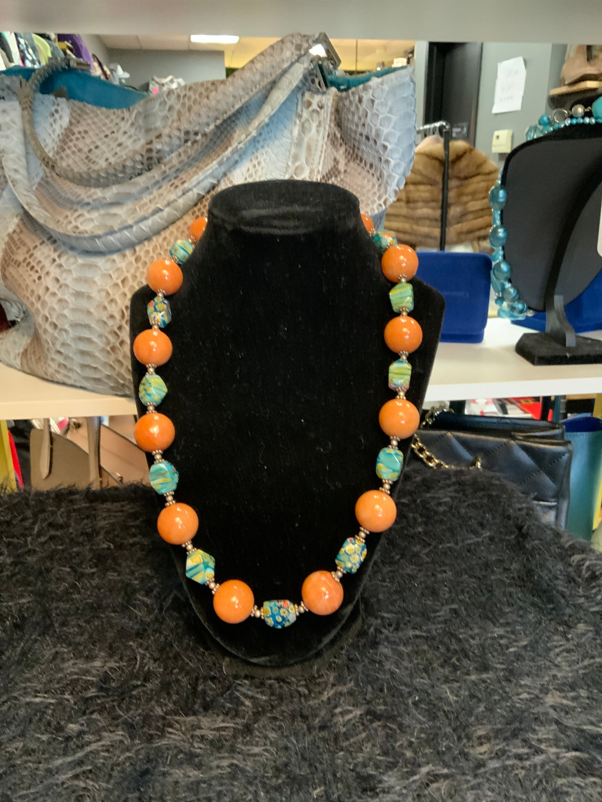 Orange Bead Necklace