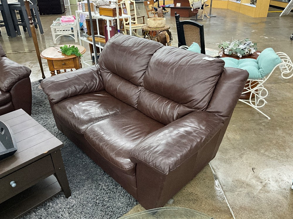 Leather Loveseat