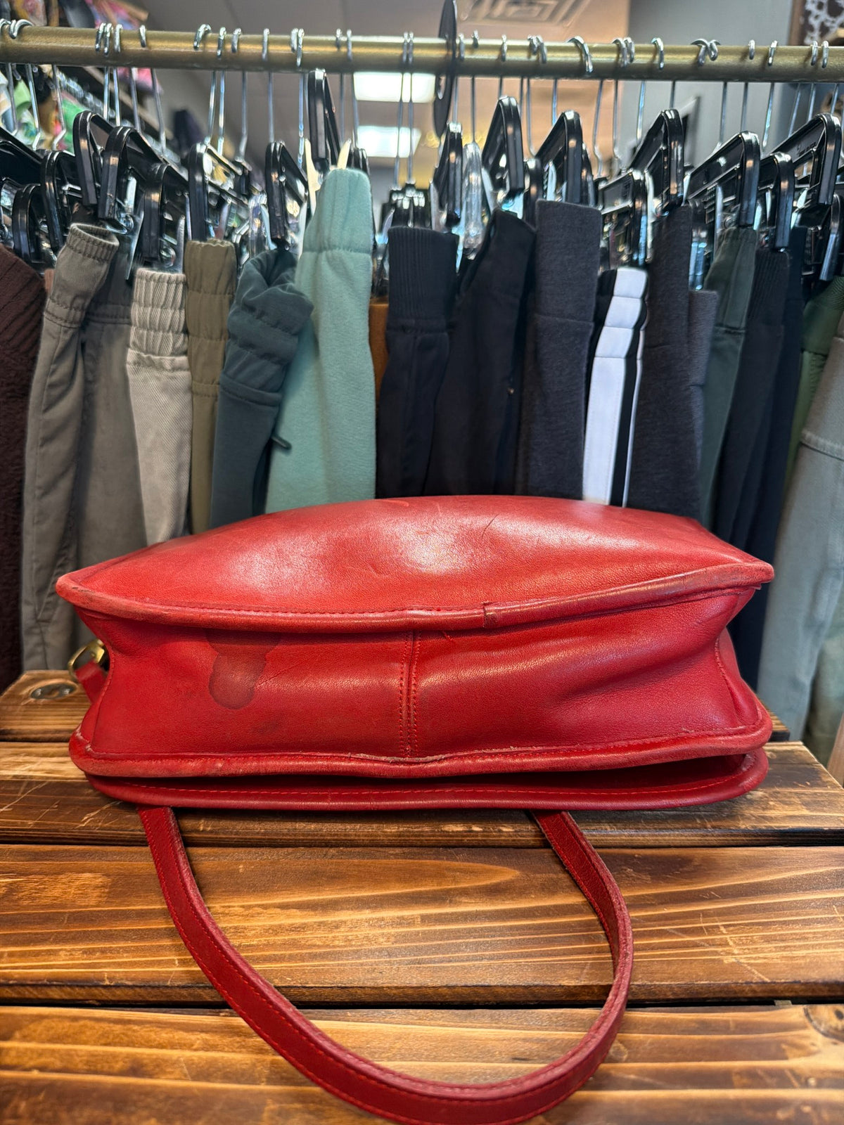 Vtg. Red Coach Crossbody